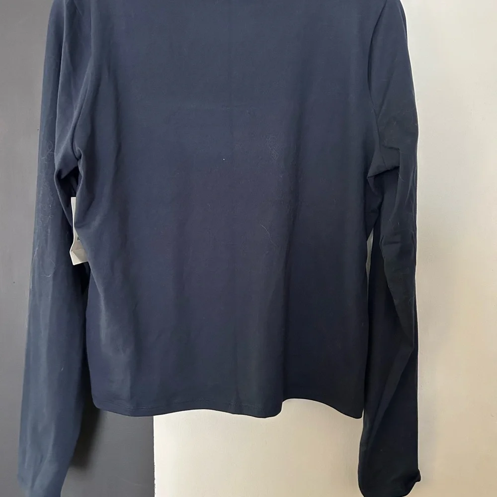 Hollister Women's XL Square Neck Dark Blue Long Sleeve Top NWT - Picture 2 of 4